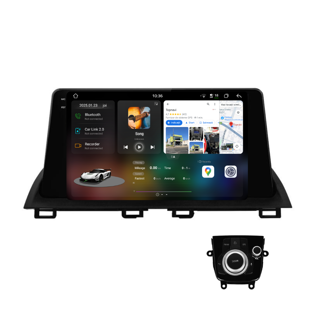 Navigatie Mazda 3 (2013-2017), Ecran 9 inch 2K, 12GB RAM 256GB, 8-core + joystick