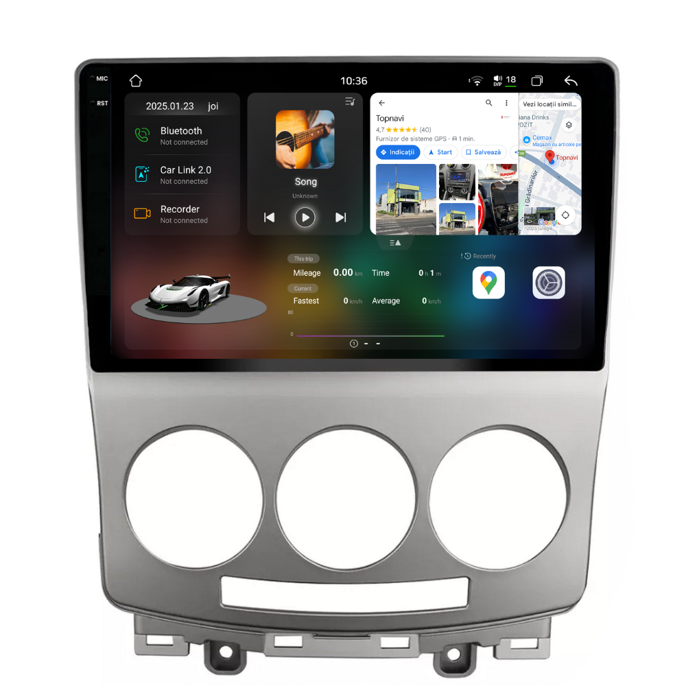 Navigatie Mazda 5 (2005-2010), Ecran 9 inch 2K, 12GB 256GB, 8-core