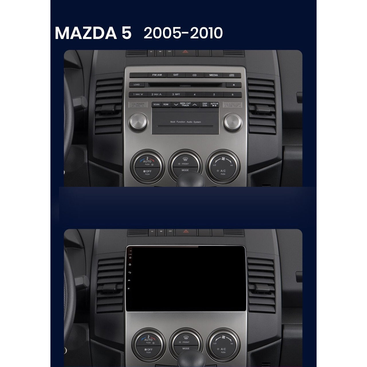 Navigatie Mazda 5 (2005-2010), Ecran 9 inch 2K, 12GB 256GB, 8-core
