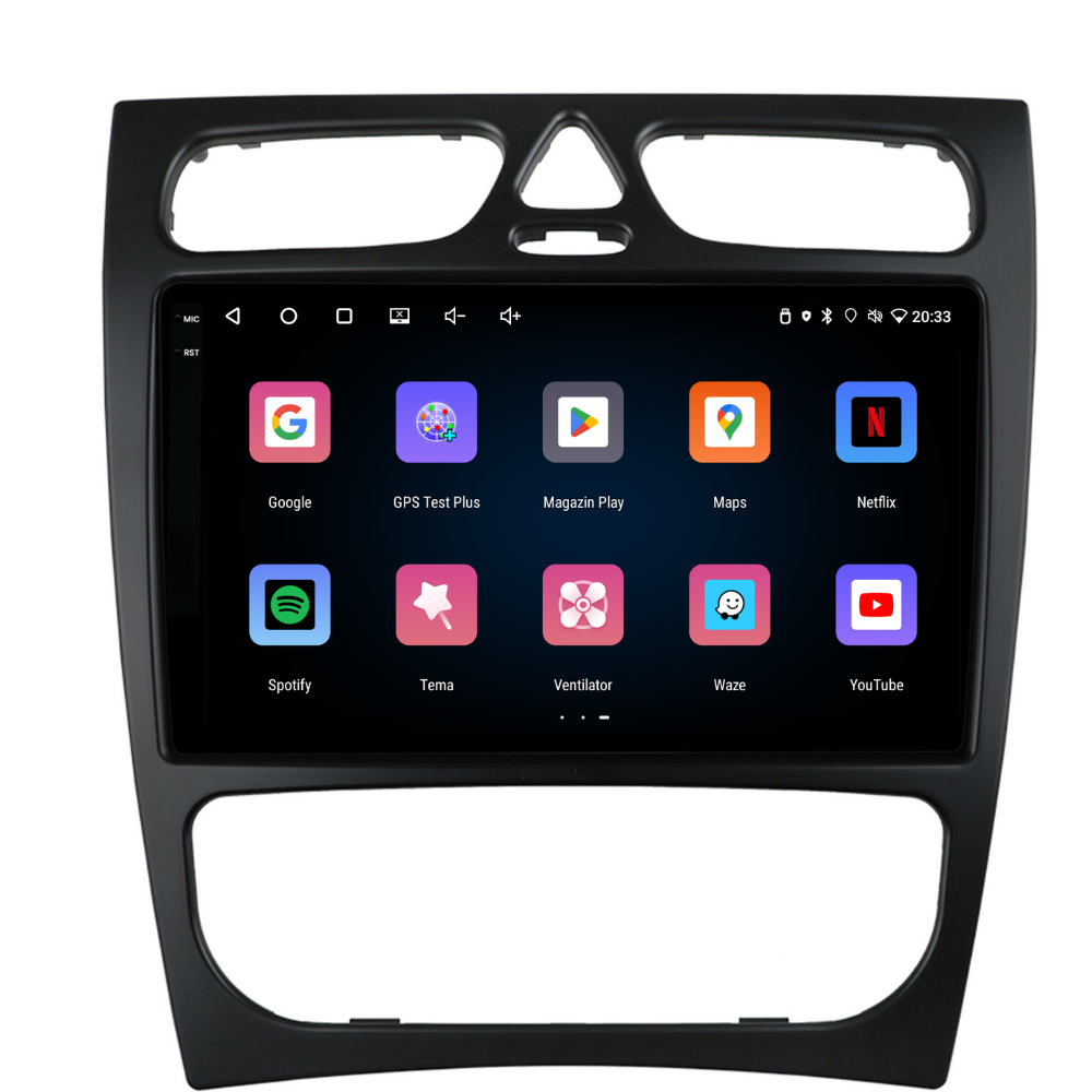 Navigație Mercedes C-Class w203 (2000-2005), Android, Ecran 9 inch, 4GB RAM 64GB, 4-core