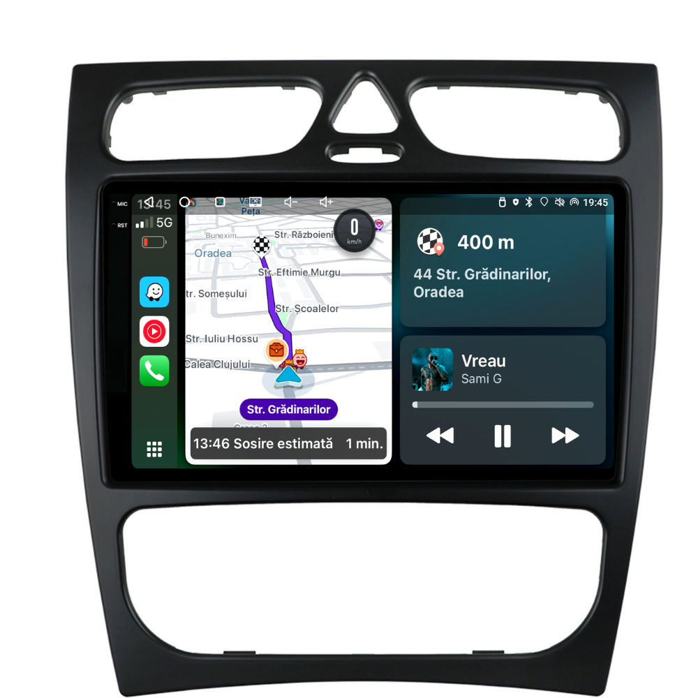 Navigație Mercedes C-Class w203 (2000-2005), Android, Ecran 9 inch, 8GB RAM 256GB, 8-core