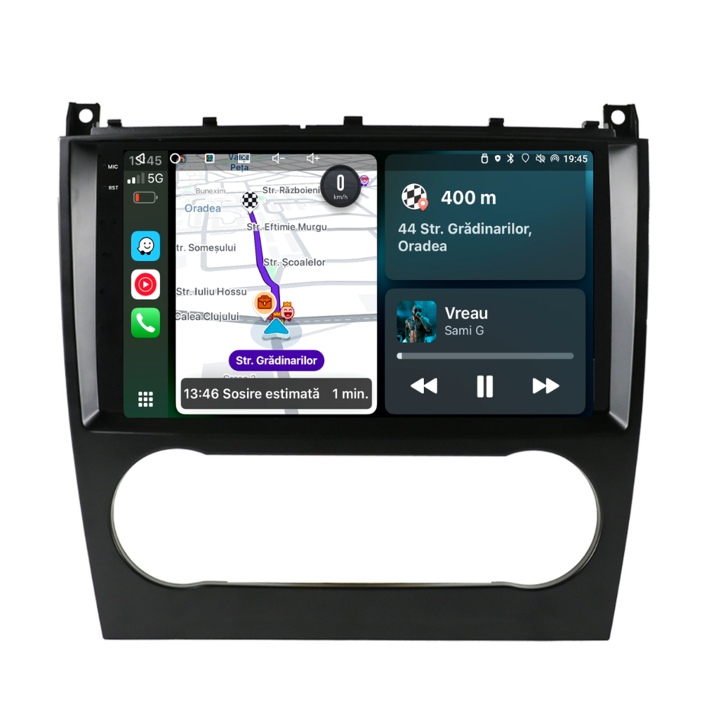 Navigație Mercedes C-Class w203 (2005-2009), Android, Ecran 2K, 8GB RAM 256GB, 8-core