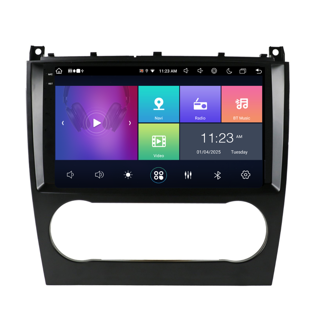 Navigație Mercedes C-Class w203 (2005-2009), Android, Ecran 2K, 8GB RAM 256GB, 8-core