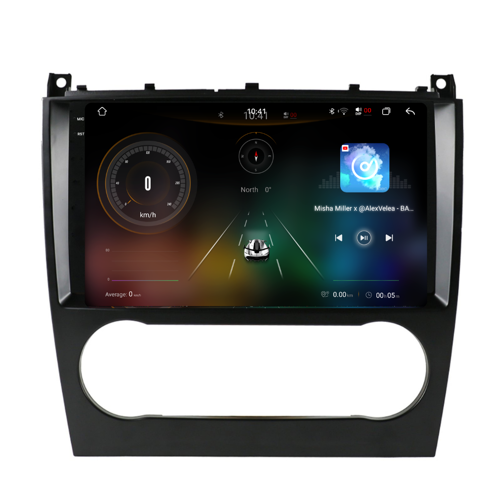 Navigație Mercedes C-Class w203 (2005-2009), Android, Ecran 9 inch 2K, 12GB RAM 256GB, 8-core