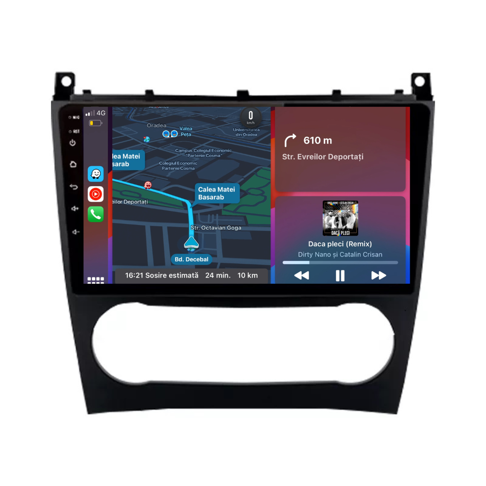 Navigatie Mercedes C class w203 (2005-2009), Android, Ecran 9 inch, 1GB RAM 32GB