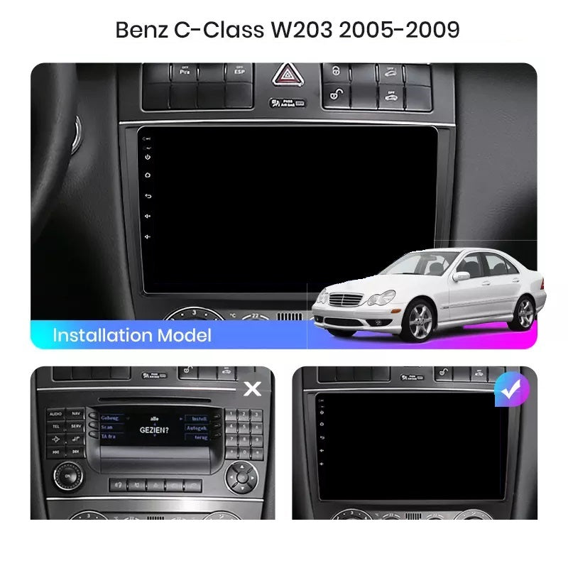 Navigatie Mercedes C class w203 (2005-2009), Android, Ecran 9 inch, 1GB RAM 32GB