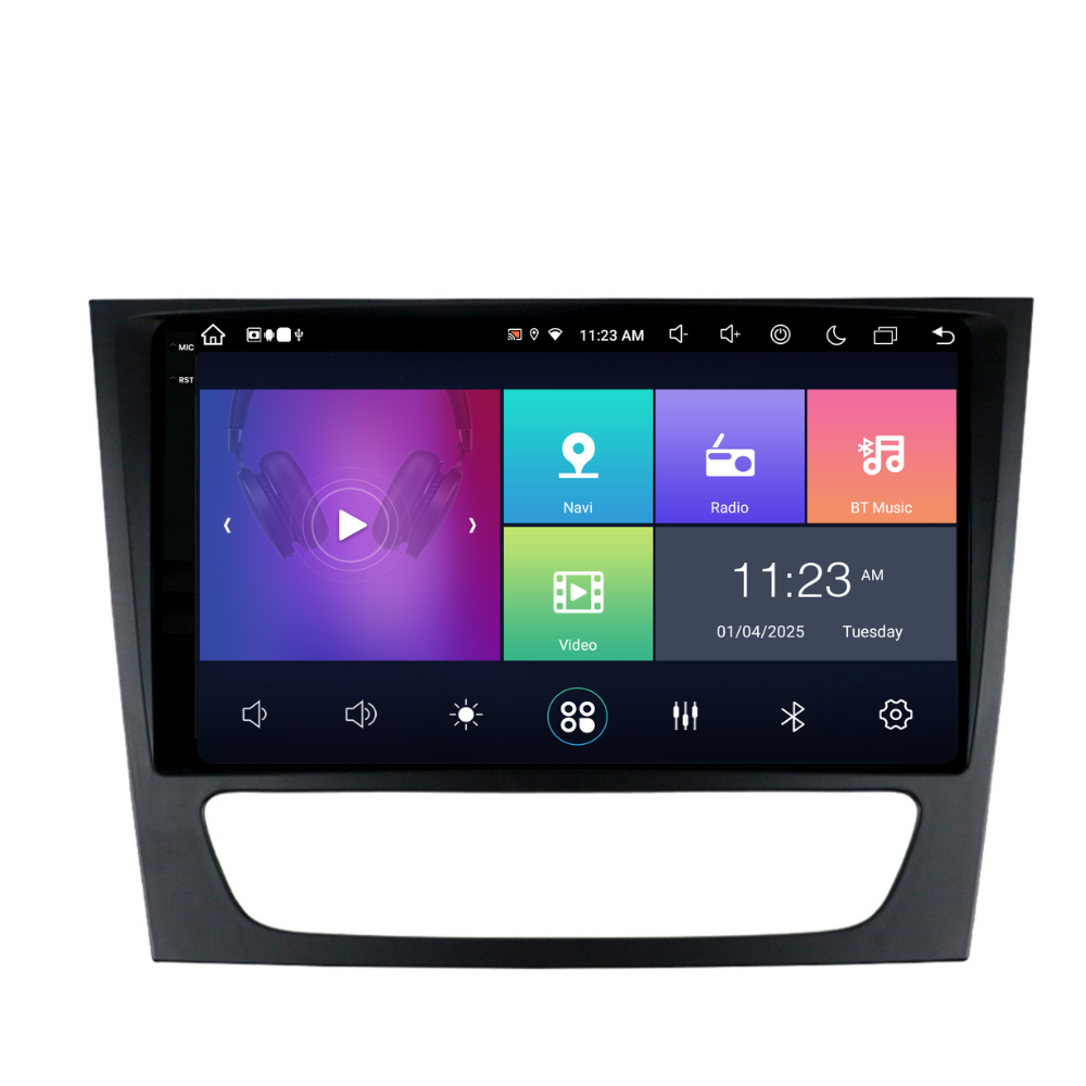 Navigație Mercedes E-Class w211 (2002-2009), Android, Ecran 2K, 8GB RAM 256GB, 8-core