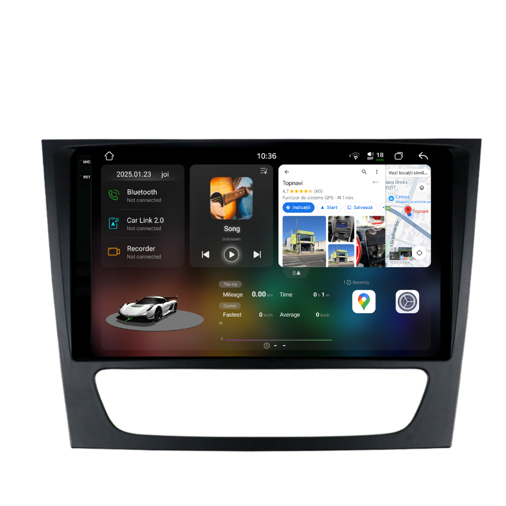 Navigație Mercedes E-Class w211 (2002-2009), Android, Ecran 9 inch 2K, 12GB RAM 256GB, 8-core