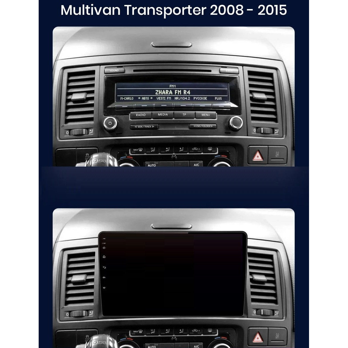 Navigatie Volkswagen Transporter (2008-2015), Android, Ecran 9 inch, 4GB RAM 64GB, 8-core