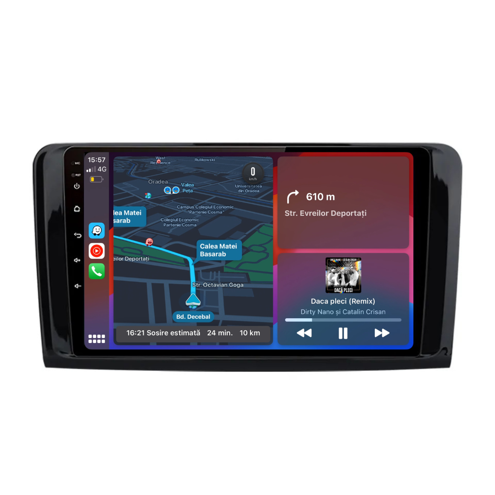 Navigatie Mercedes ML W164 (2005-2012), Android, Ecran 9 inch, 1GB RAM 32GB