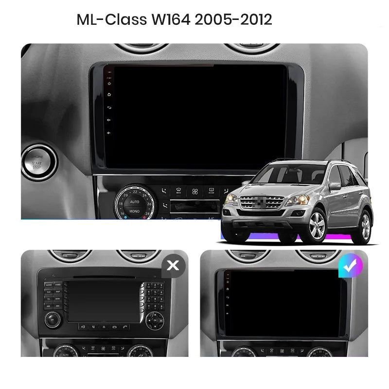 Navigatie Mercedes ML W164 (2005-2012), Android, Ecran 9 inch, 1GB RAM 32GB