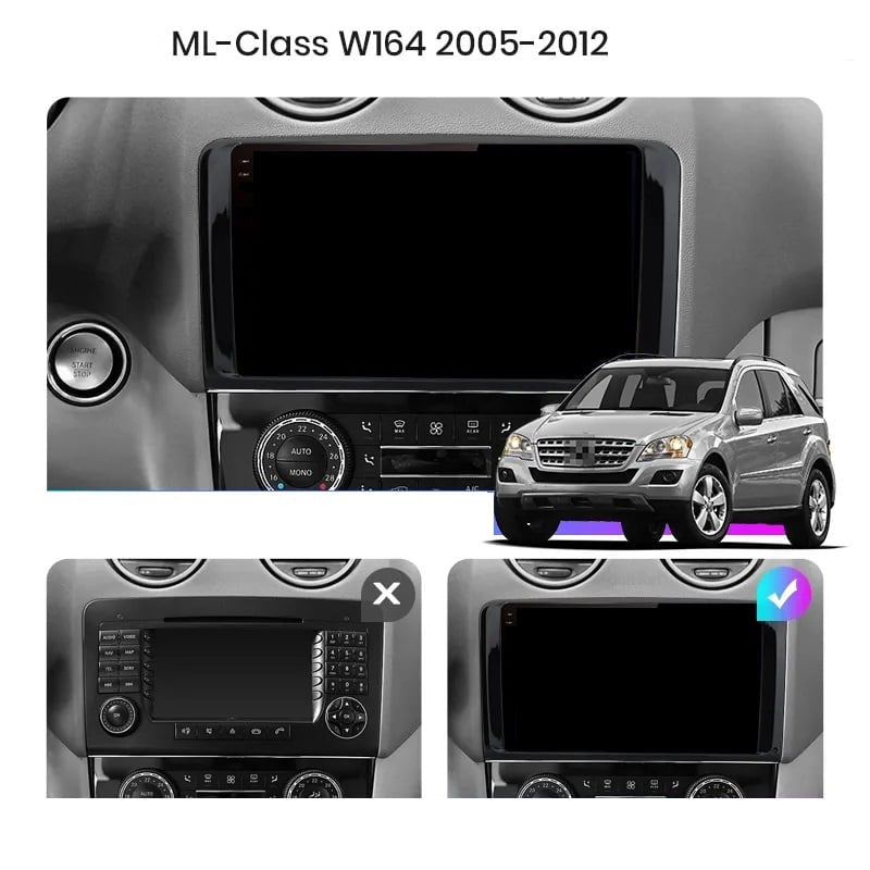 Navigatie Mercedes ML W164 2005-2012, Mercedes GL X164, Android 13,Ecran 2K, 8GB RAM 256GB, Octa Core, carplay /android auto