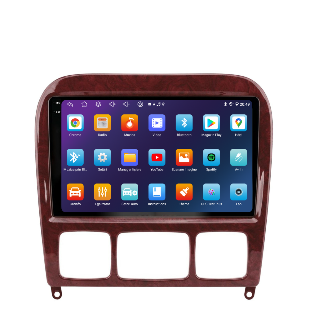 Navigatie Mercedes S-Class W220 (1998-2005), Android, Ecran 9 inch, 4GB RAM 64GB, 8-core