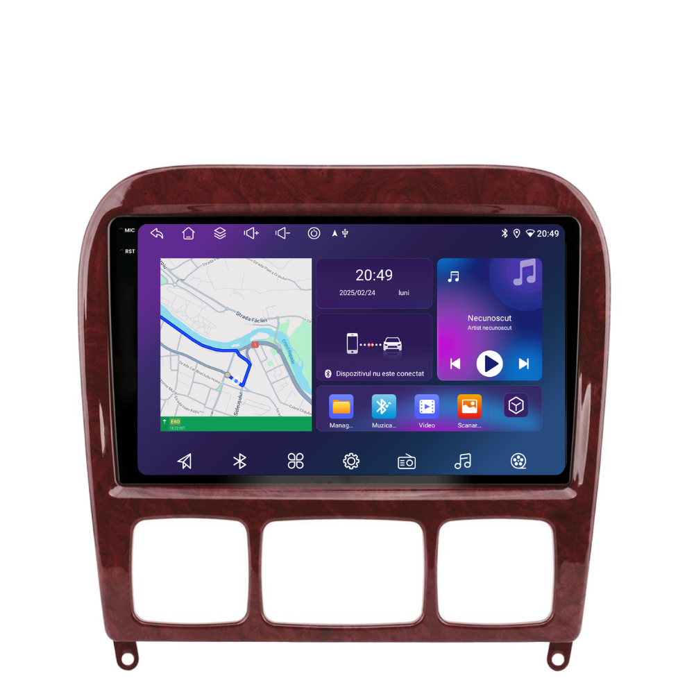 Navigatie Mercedes S-Class W220 (1998-2005), Android, Ecran 9 inch, 6GB RAM 128GB, 8-core