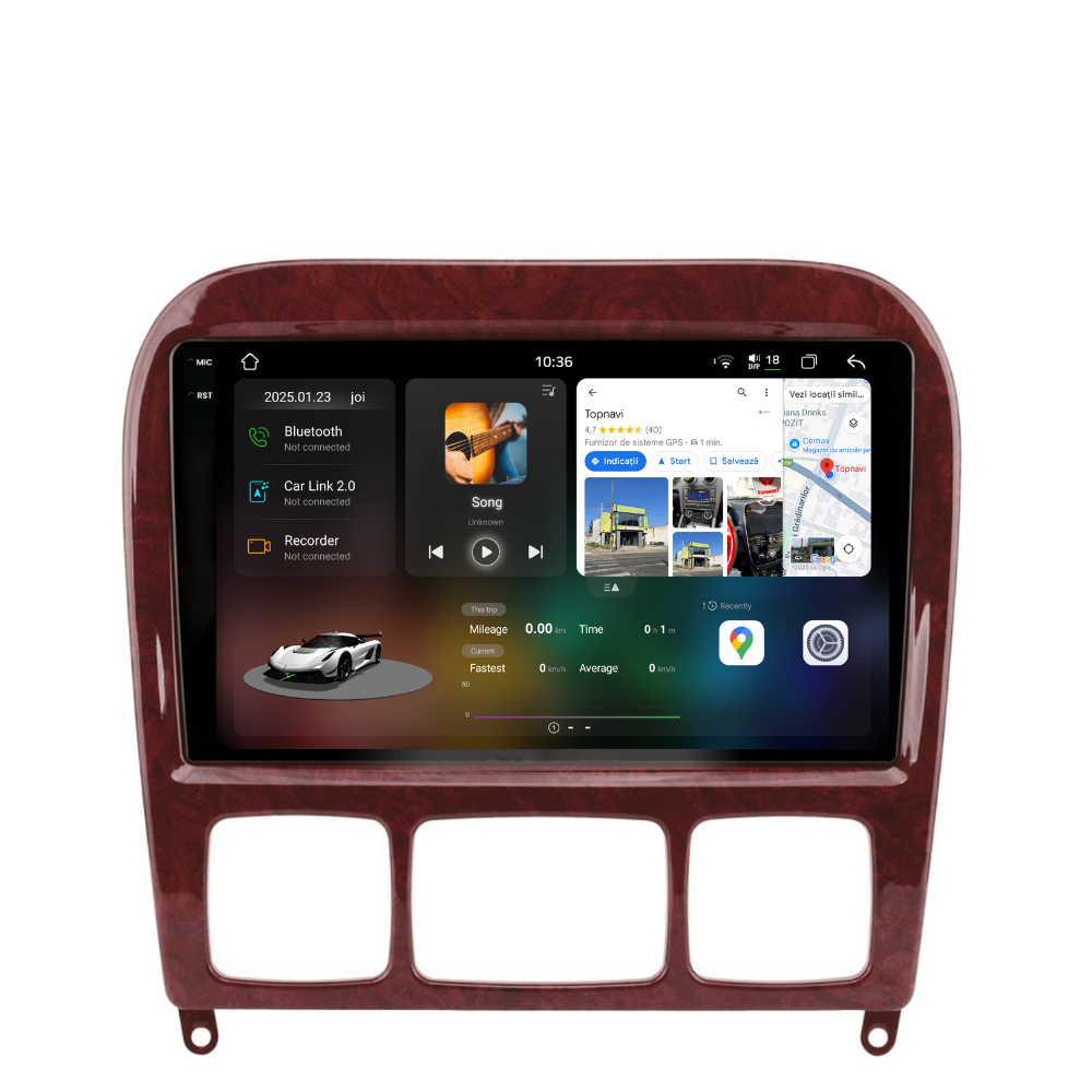 Navigatie Mercedes S-Class W220 (1998-2005), Android, Ecran 9 inch 2K, 12GB RAM 256GB, 8-core