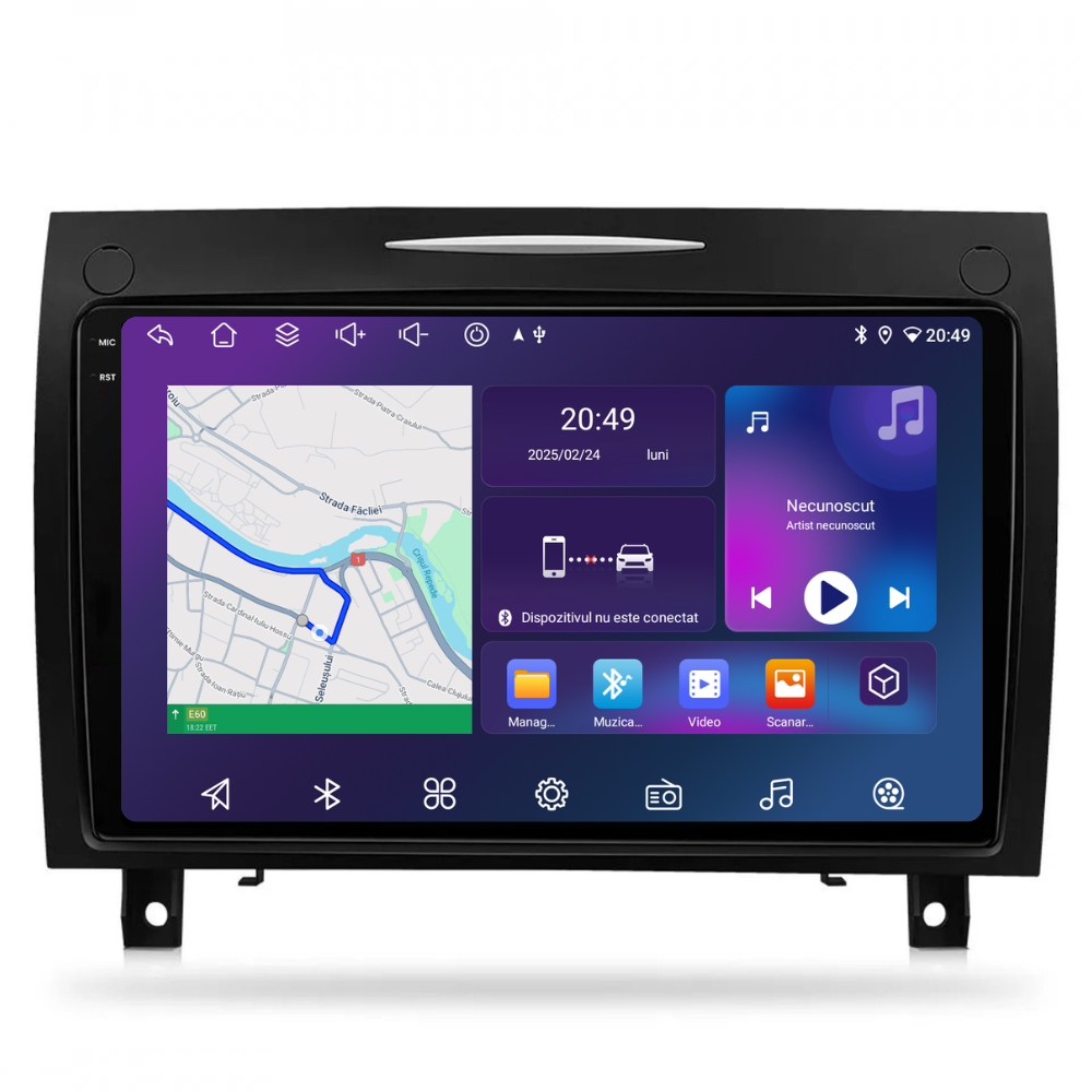 Navigatie Mercedes SLK Class R171 (2004-2011), Android, Ecran 9 inch, 6GB RAM 128GB, 8-core