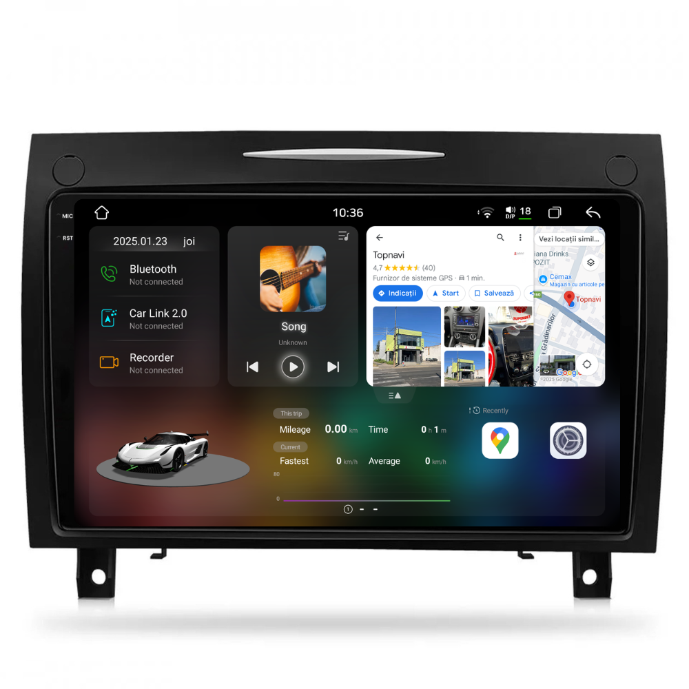 Navigatie Mercedes SLK Class R171 (2004-2011), Android, Ecran 9 inch 2K, 12GB RAM 256GB, 8-core