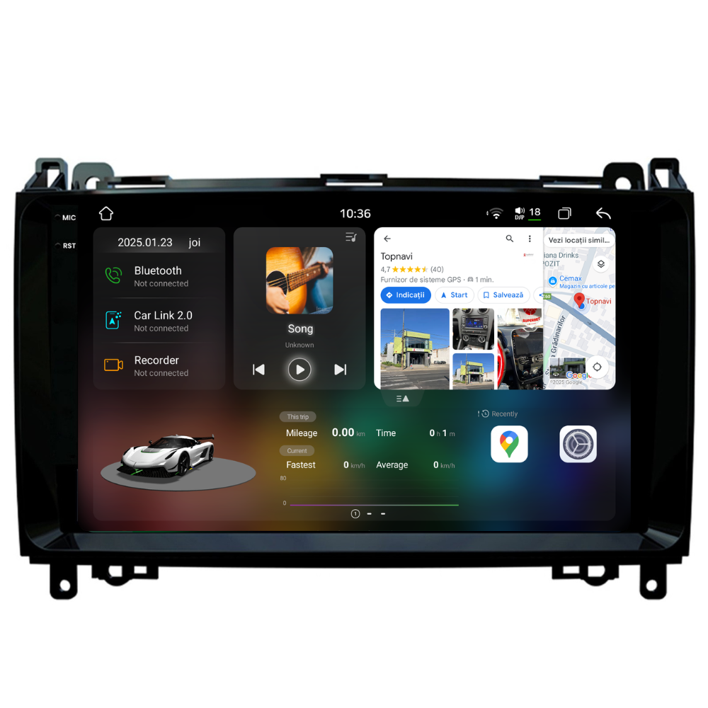 Navigație Mercedes Sprinter (2006-2018), Android, Ecran 9 inch 2K, 12GB RAM 256GB, 8-core