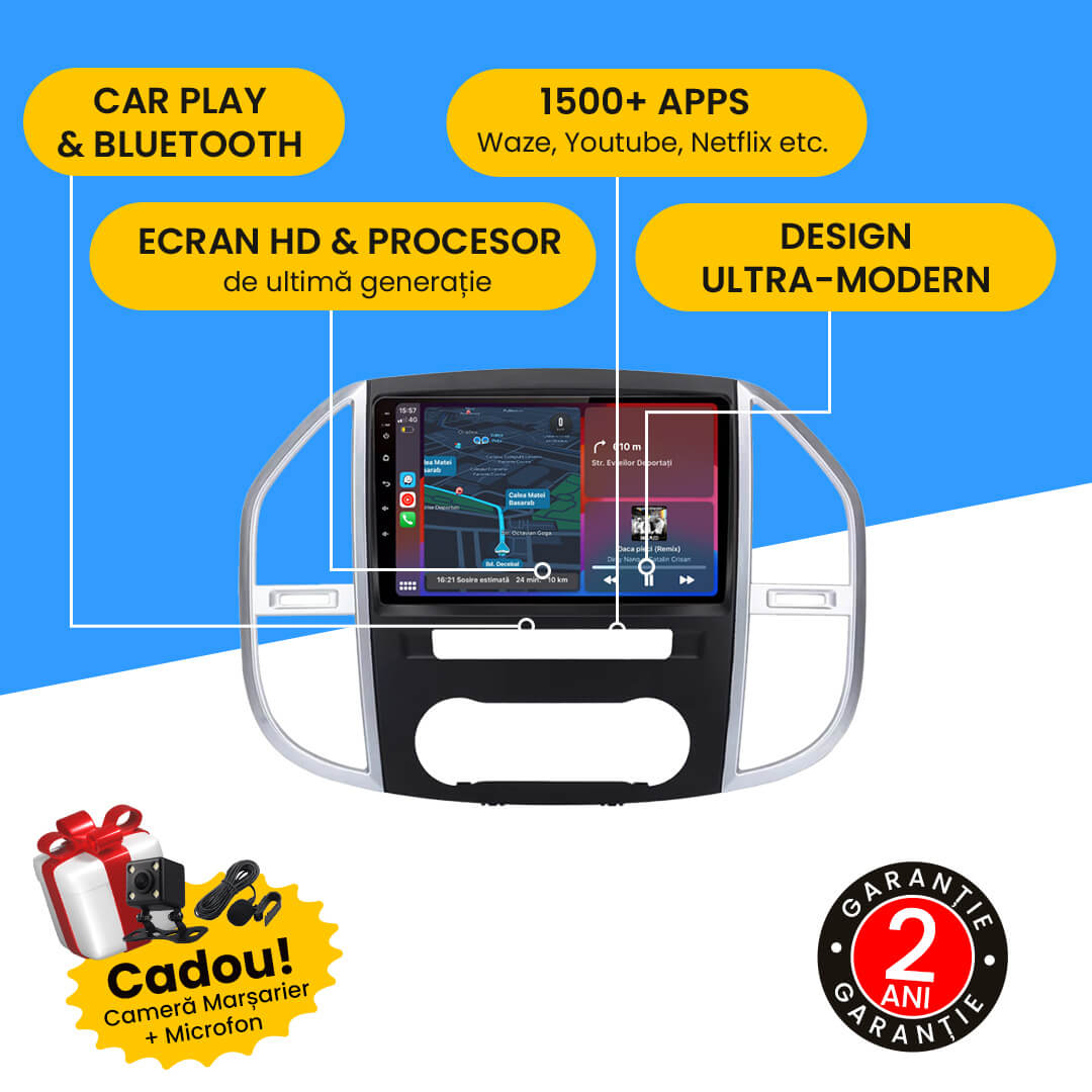 Navigatie Mercedes Vito W447 (2014 - 2021), Android.