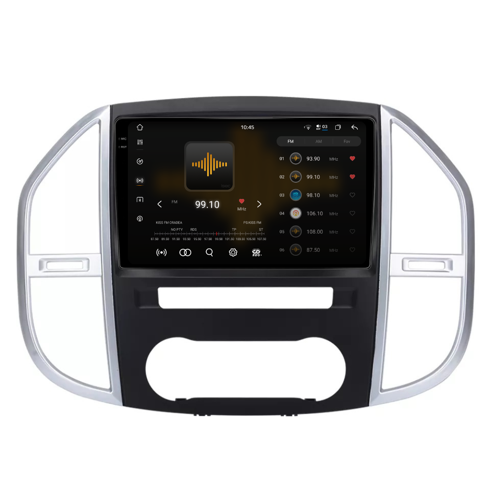 Navigatie Mercedes Vito W447 (2014 - 2021), Android, Ecran 10 inch 2K, 12GB RAM 256GB, 8-core