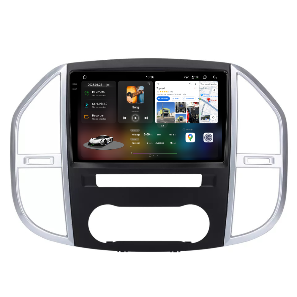 Navigatie Mercedes Vito W447 (2014 - 2021), Android, Ecran 10 inch 2K, 12GB RAM 256GB, 8-core