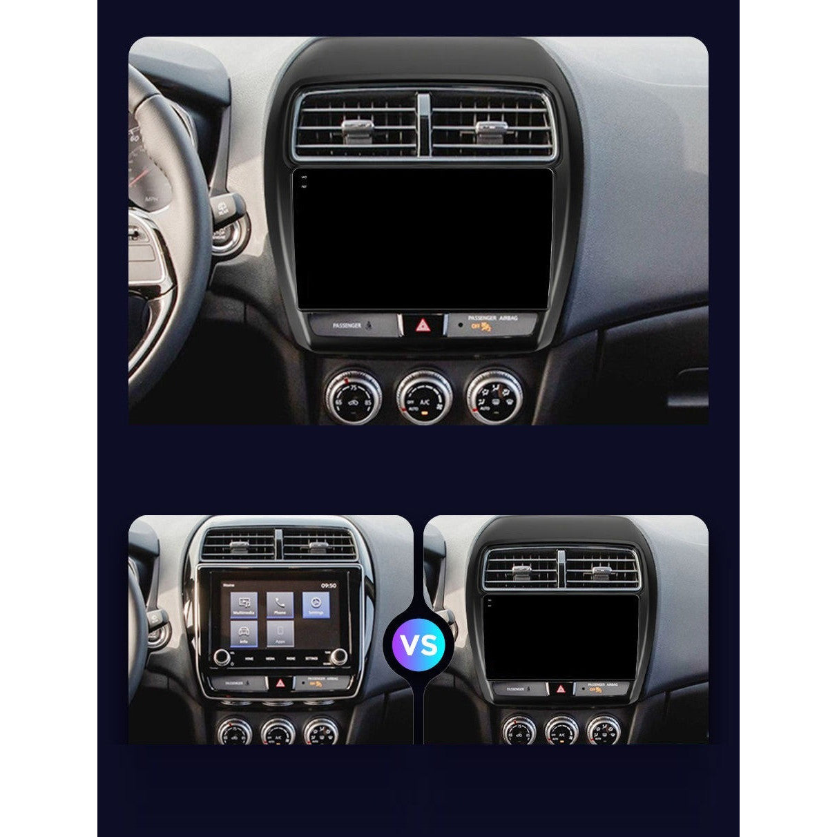 Navigatie Mitsubishi ASX 2 (2016-2019), Ecran 10 inch 2K, 12GB RAM 256GB, 8-core