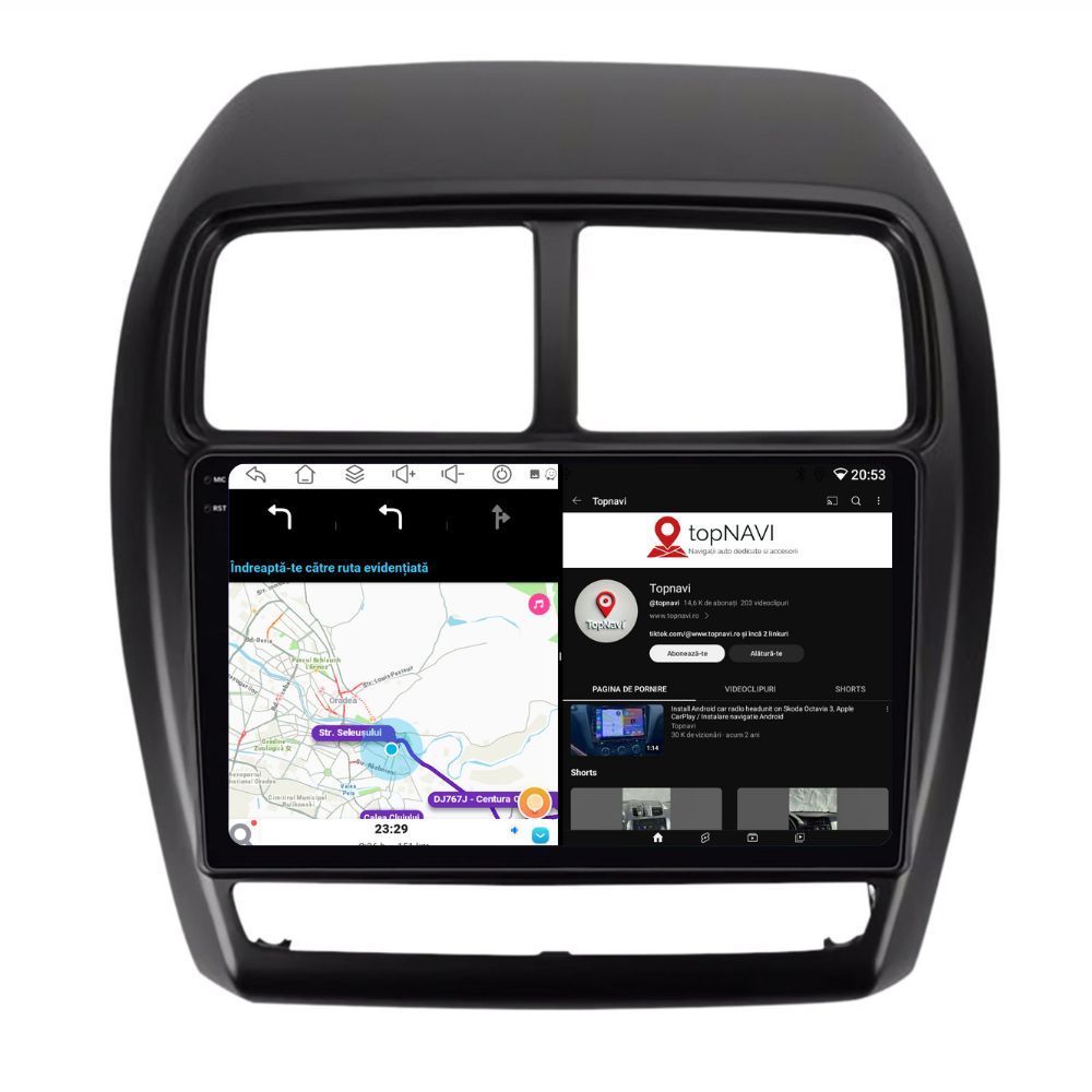 Navigatie Mitsubishi ASX 2 (2016-2019), Ecran 10 inch, 8GB RAM 256GB, 8-core