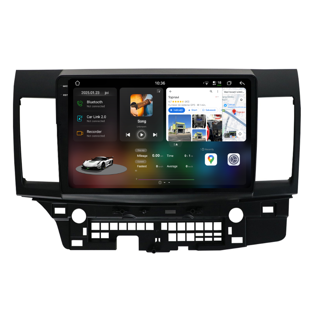 Navigatie Mitsubishi Lancer (2007-2013), Ecran 10 inch 2K, 12GB RAM 256GB, 8-core