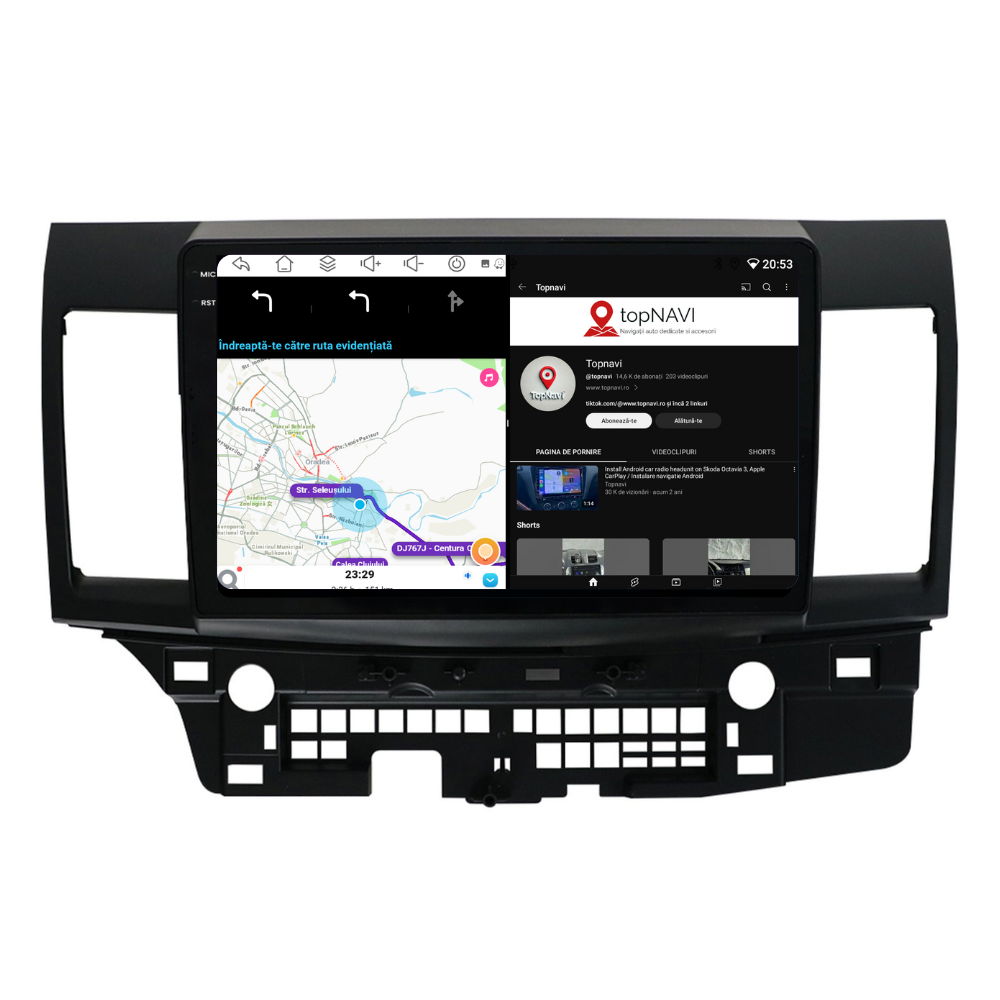Navigatie Mitsubishi Lancer (2007-2013), Ecran 10 inch, 4GB RAM 64GB, 8-core