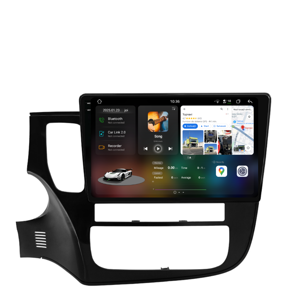 Navigatie Mitsubishi Outlander (2013-2022), Ecran 10 inch 2K, 12GB RAM 256GB, 8-core