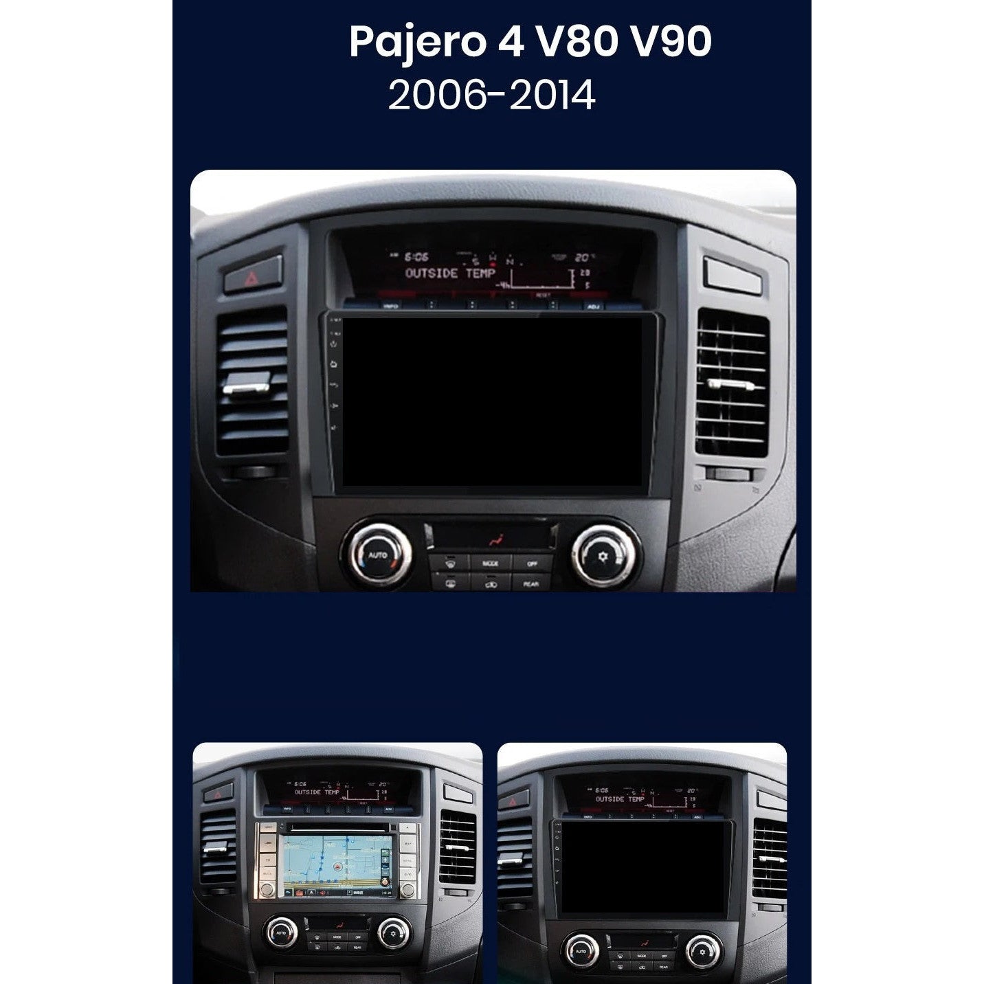 Navigatie Mitsubishi Pajero (2006-2013), Ecran 9 inch, 6GB RAM 128GB, 8-core