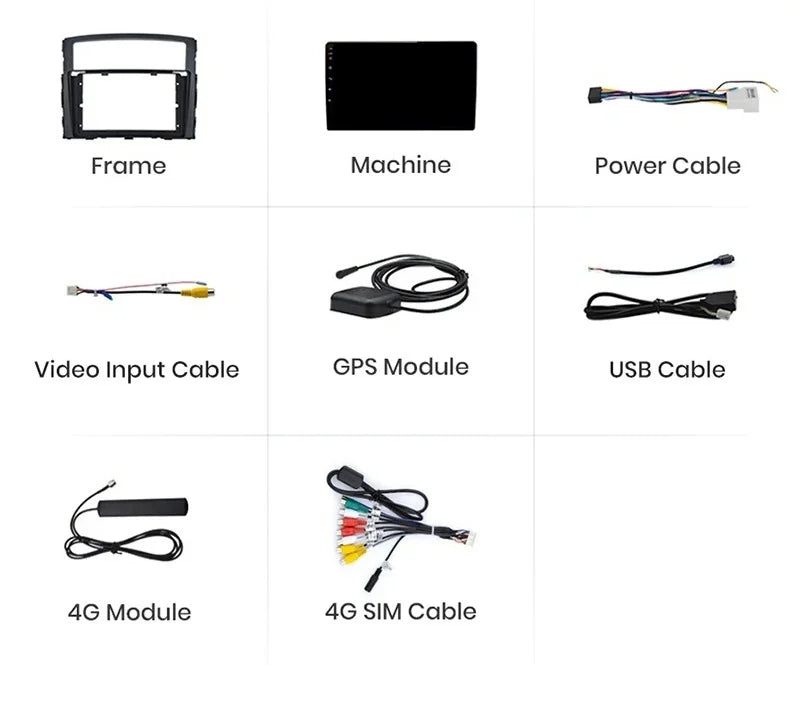 Navigatie Mitsubishi Pajero (2006-2013), Ecran 9 inch, 4GB RAM 64GB, 8-core