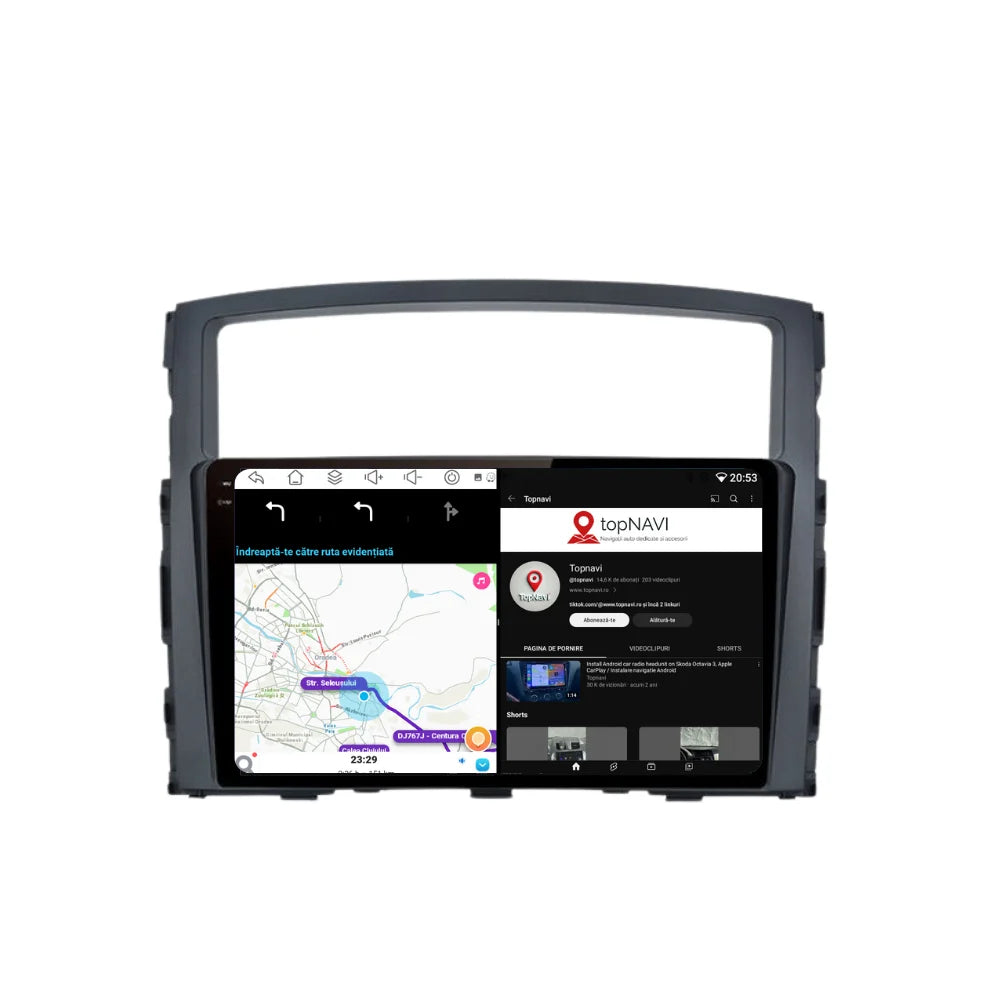 Navigatie Mitsubishi Pajero (2006-2013), Ecran 9 inch, 4GB RAM 64GB, 8-core