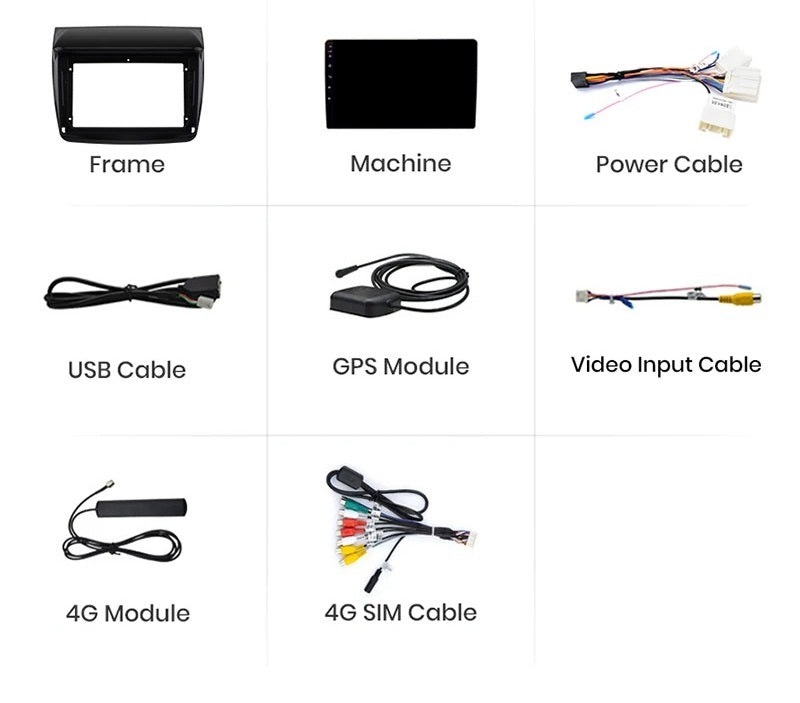 Navigatie Mitsubishi L200 (2005-2015), Ecran 9 inch, 4GB RAM 64GB, 8-core