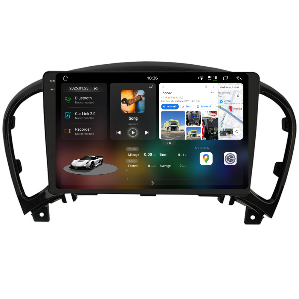 Navigatie Nissan Juke (2010-2015), Ecran 9 inch 2K, 12GB RAM 256GB, 8-core