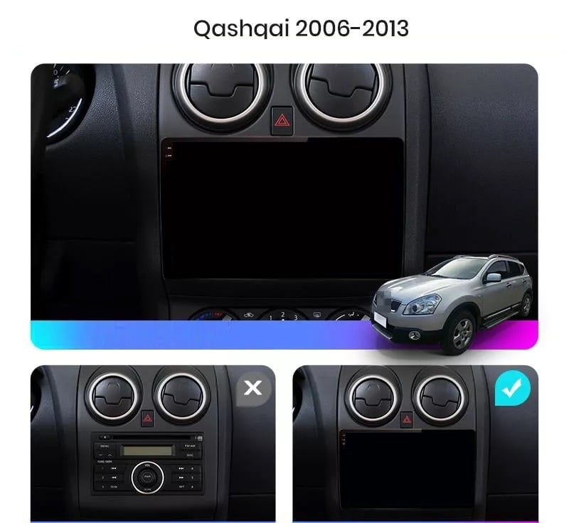 Navigatie Nissan qashqai J10 (2006-2014), Android 13,Ecran 2K, 8GB RAM 256GB, Octa Core, carplay /android auto