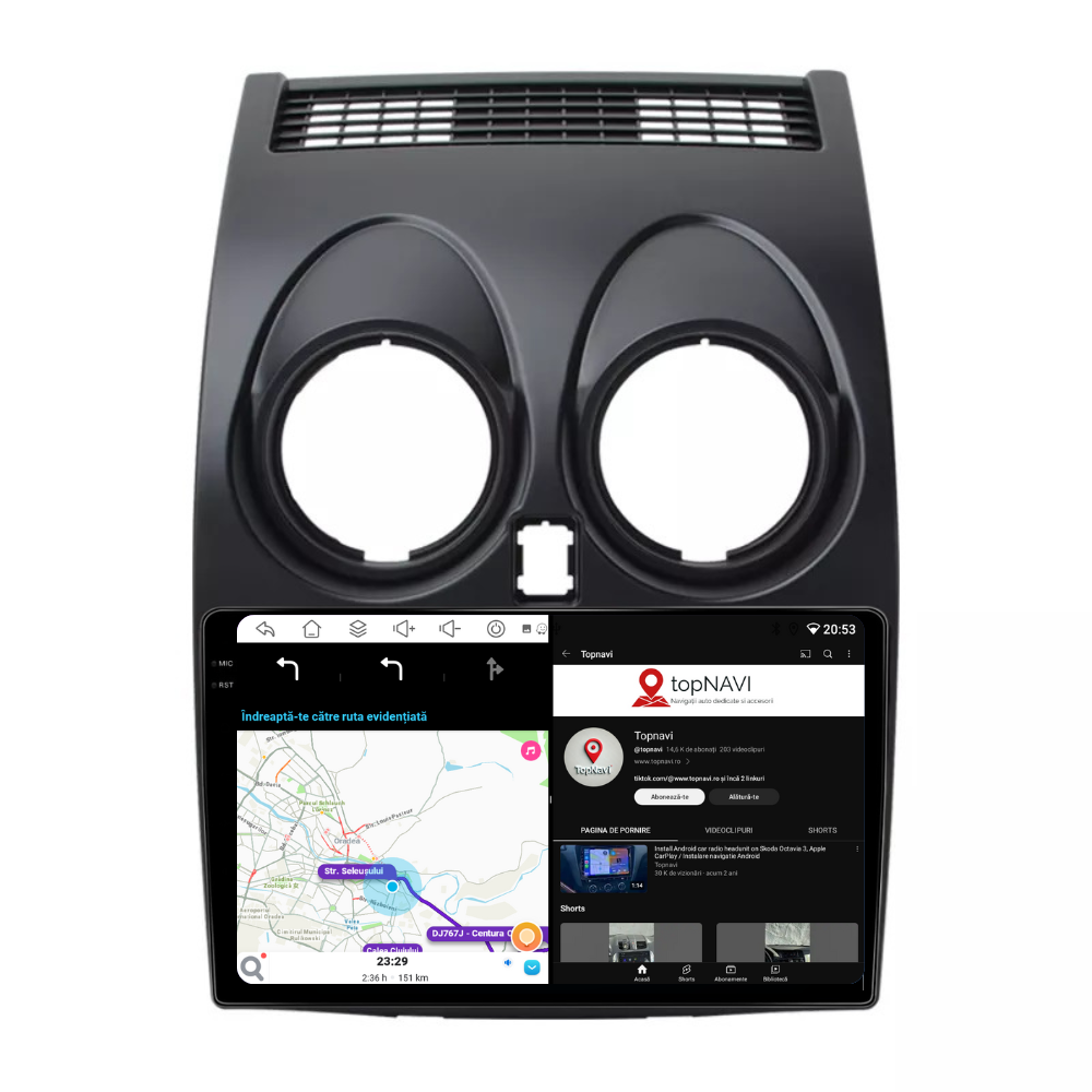 Navigatie Nissan Qashqai J10 (2006-2013), Ecran 9 inch, 4GB RAM 64GB, 8-core