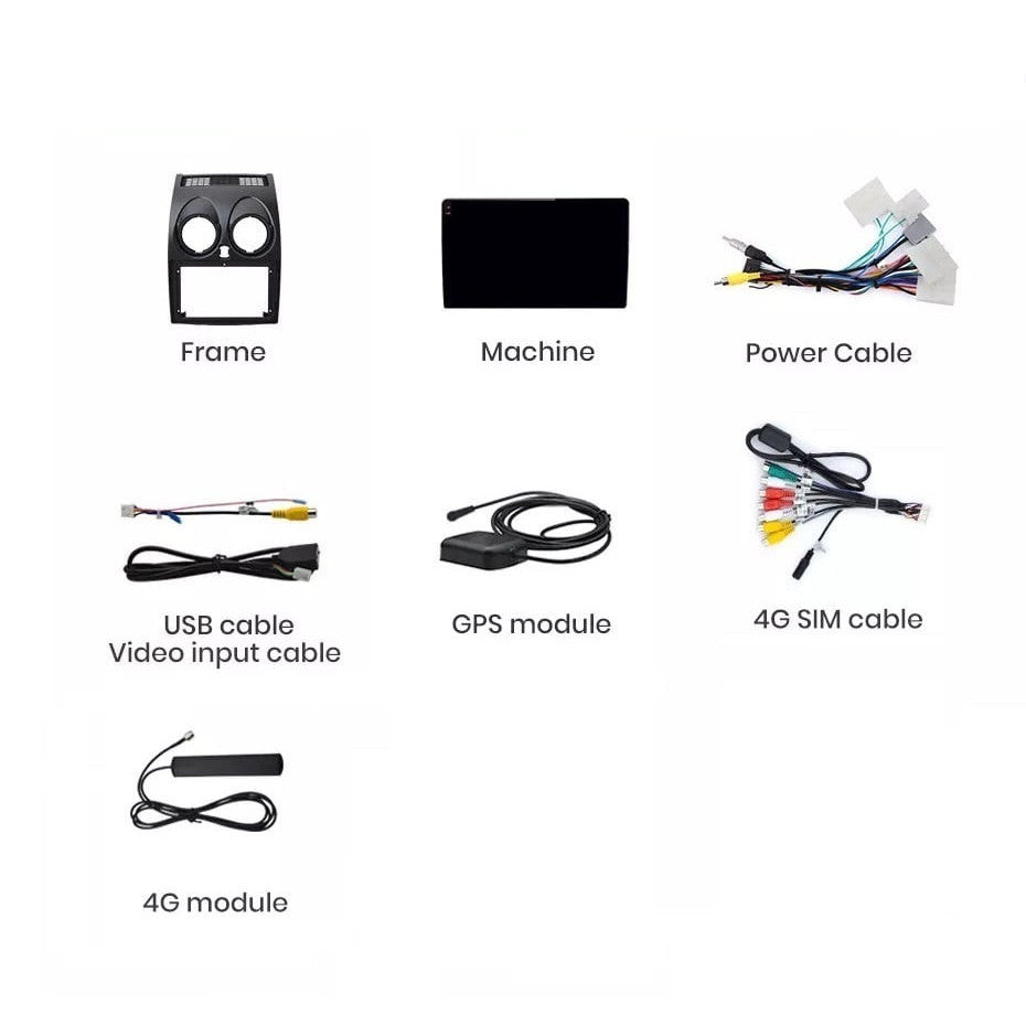 Navigatie Nissan Qashqai J10 (2006-2013), Ecran 9 inch, 4GB RAM 64GB, 8-core