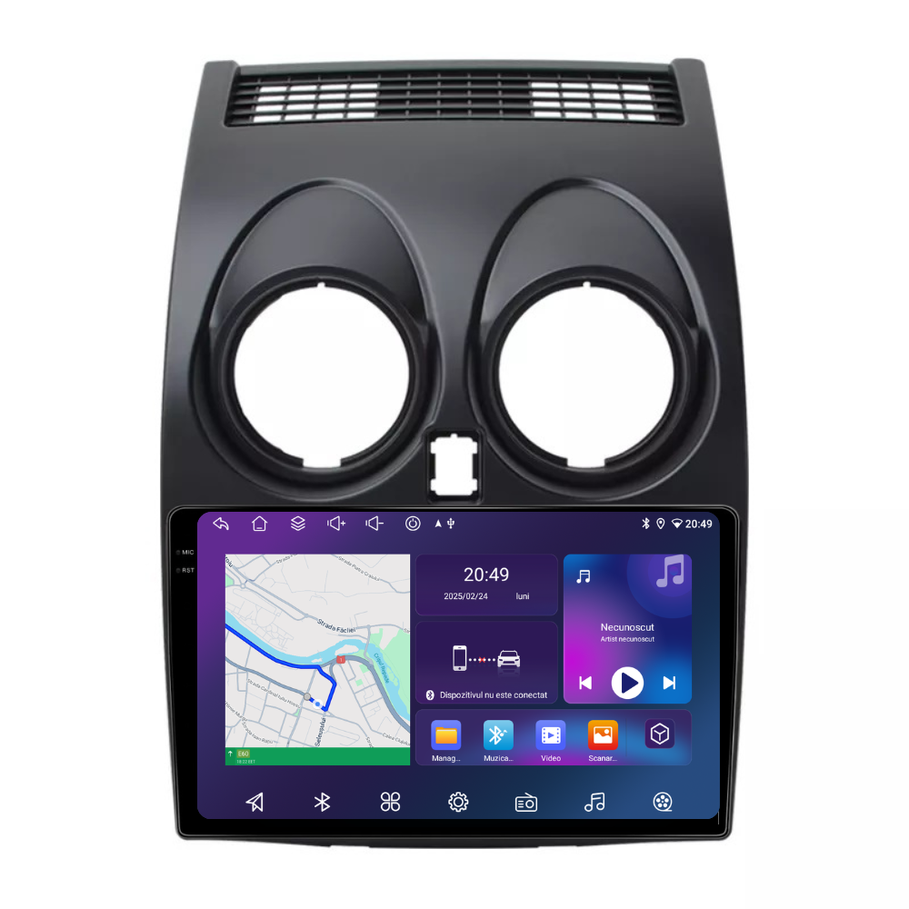 Navigatie Nissan Qashqai J10 (2006-2013), Ecran 9 inch, 4GB RAM 64GB, 8-core