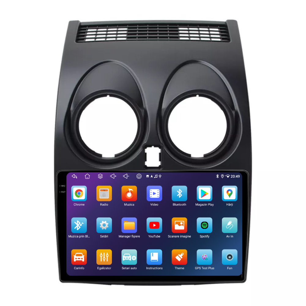 Navigatie Nissan Qashqai J10 (2006-2013), Ecran 9 inch, 4GB RAM 64GB, 8-core