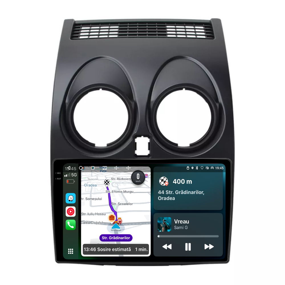 Navigatie Nissan Qashqai J10 (2006-2013), Ecran 9 inch, 8GB RAM 256GB, 8-core
