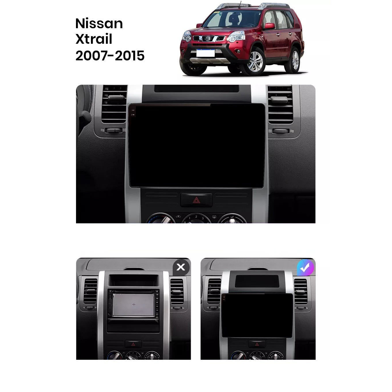 Navigatie Nissan X-Trail (2007-2014), Ecran 2K, 4GB RAM 64GB, 8-core