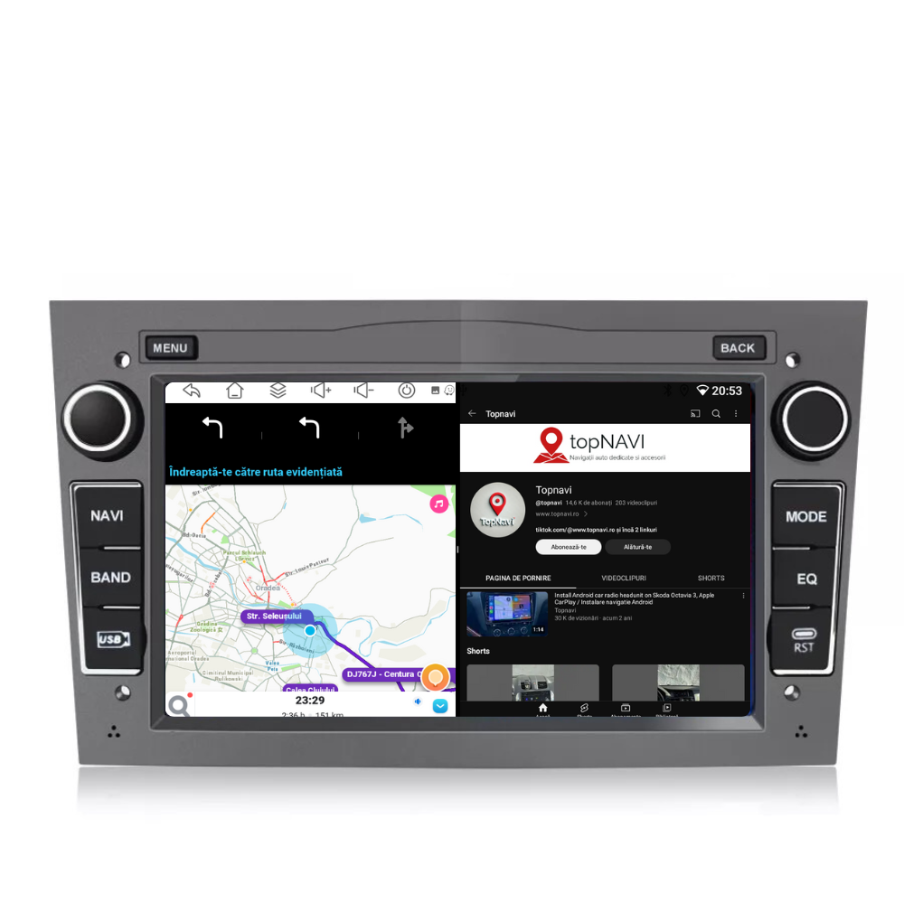 Navigatie Opel Antara (2005-2015), Android, Ecran 7 inch, 1GB RAM 32GB, gri