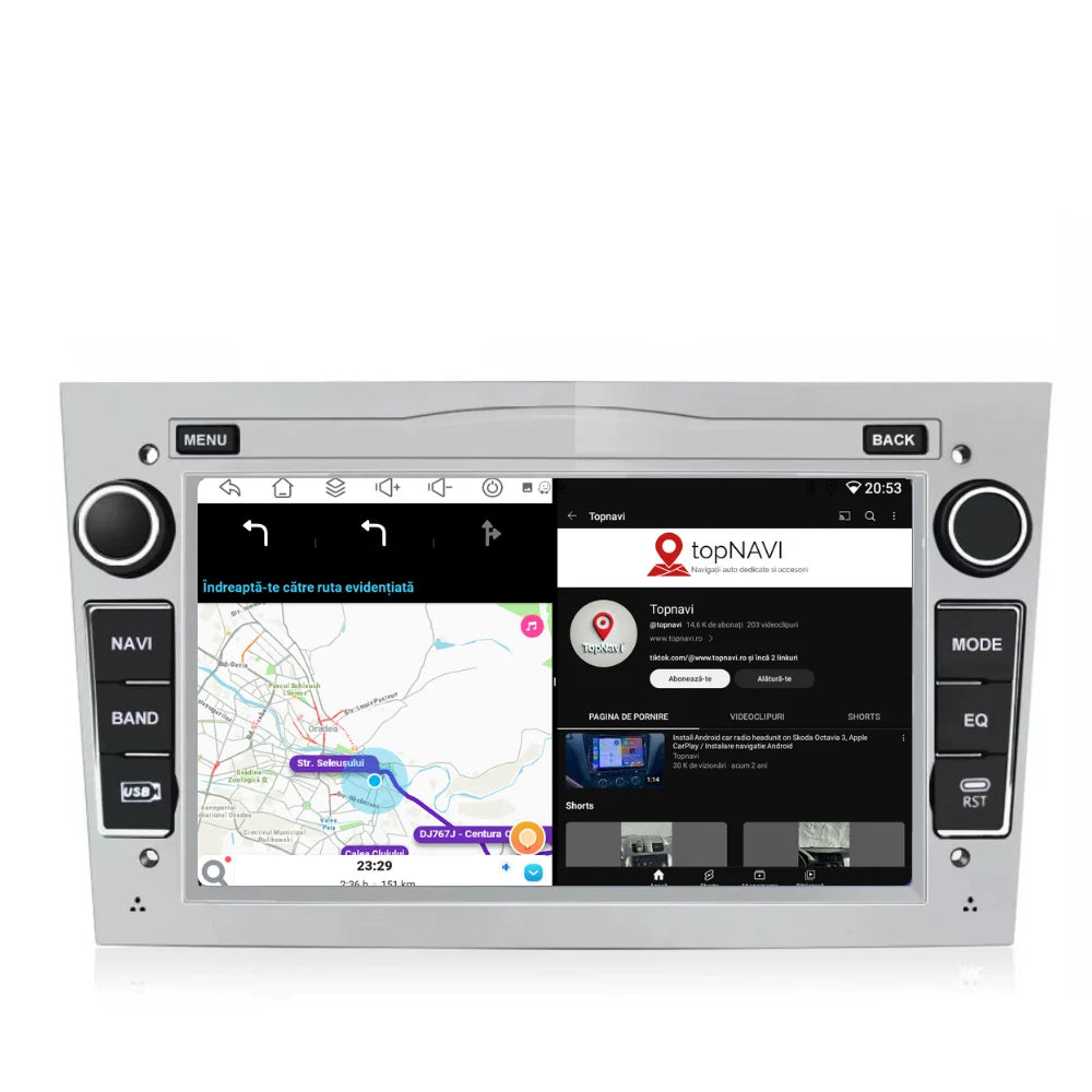 Navigatie Opel Zafira (2005-2014), Android, Ecran 7 inch, 4GB RAM 64GB, argintiu