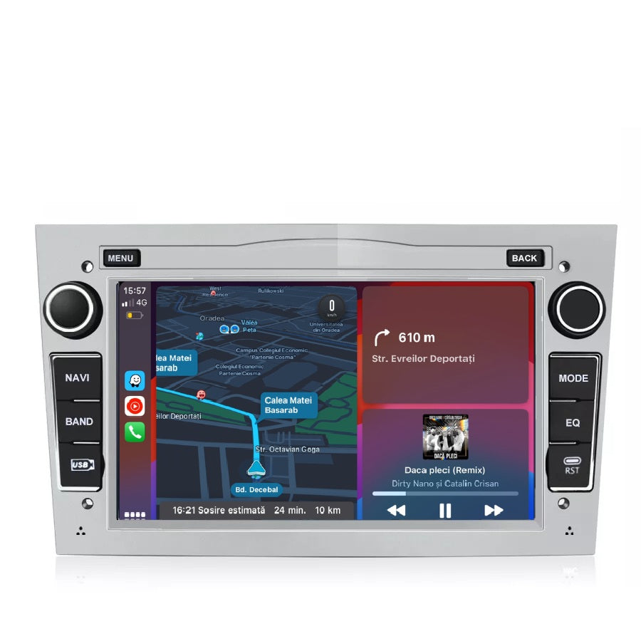 Navigatie Opel Corsa C (2003-2006), Android, Ecran 7 inch, 4GB RAM 64GB, argintiu