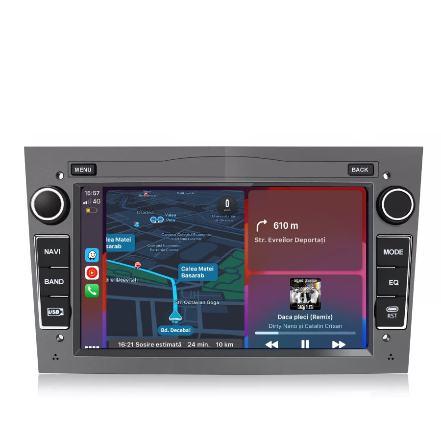 Navigatie Opel Astra H (2004-2010), Android, Ecran 7 inch, 4GB RAM 64GB, gri