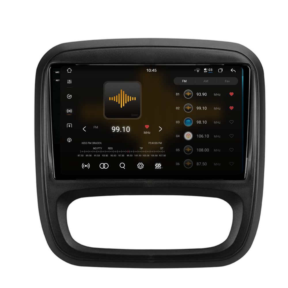 Navigatie Opel Vivaro (2014-2018), Android, Ecran 9 inch 2K, 12GB RAM 256GB, 8-core