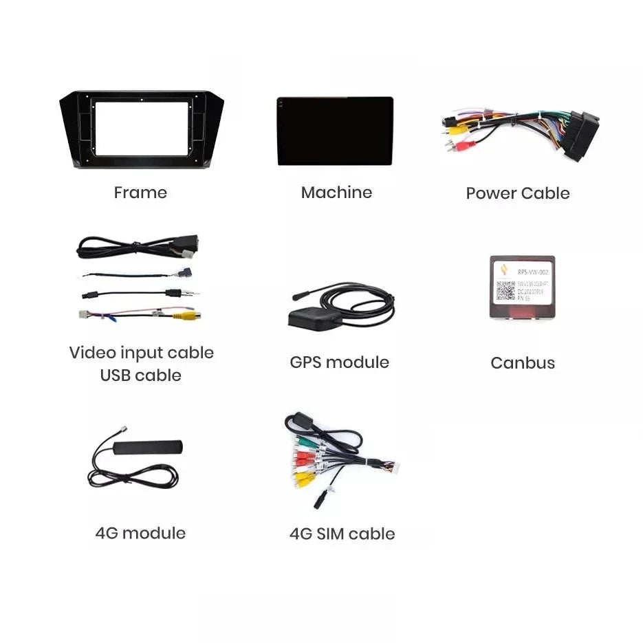 Navigatie Volkswagen Passat B8 (2015-2020), Android, Ecran 10 inch, 8GB RAM 256GB