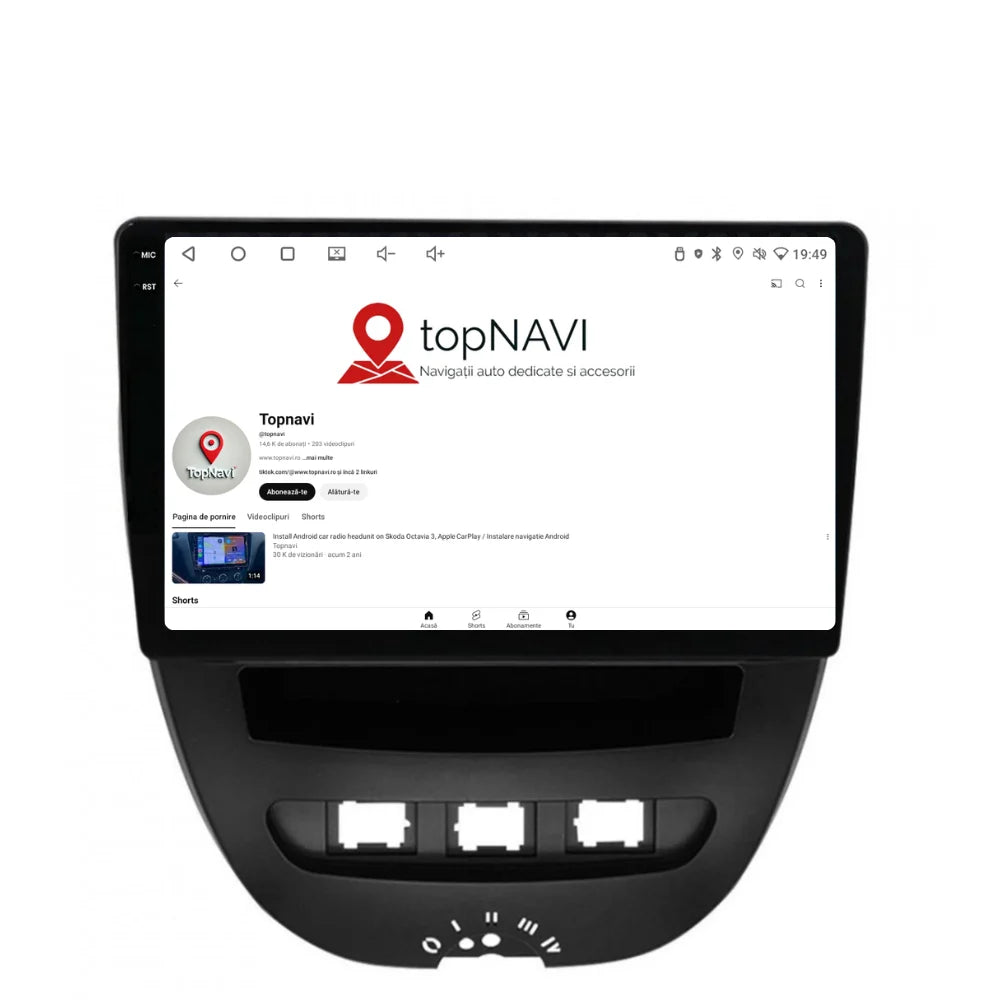Navigatie Peugeot 107 (2005-2014), Ecran 10 inch 2K, 12GB RAM 256GB, 8-core