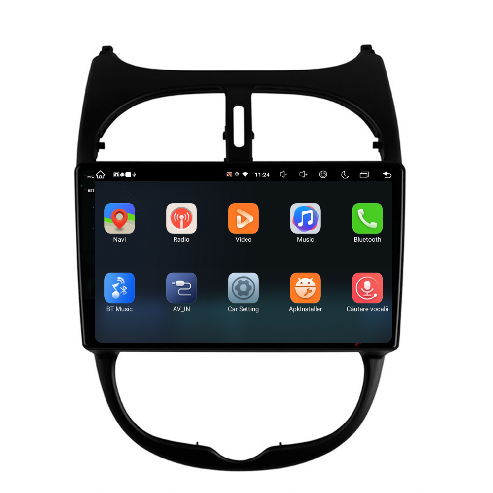 Navigatie Peugeot 206 (2001-2008), Ecran 9 inch, 8GB RAM 256GB, 8-core